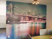 Komar, Brooklyn bridge, neon wall mural,8 731