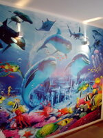 Walltastic, Sea Adventure Land Wallpaper Mural, fototapeta