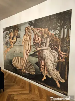 Tapeta reprodukcie obrazu Zrodenie Venuše od Sandro Botticelli